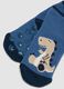 2-pack of blue non-slip socks in organic stretch cotton with dinosaur print_2