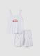 Grey stretch cotton pyjama regular fit with strawberries_4