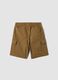 Boys&rsquo; brown stretch cotton cargo shorts, comfort fit_4