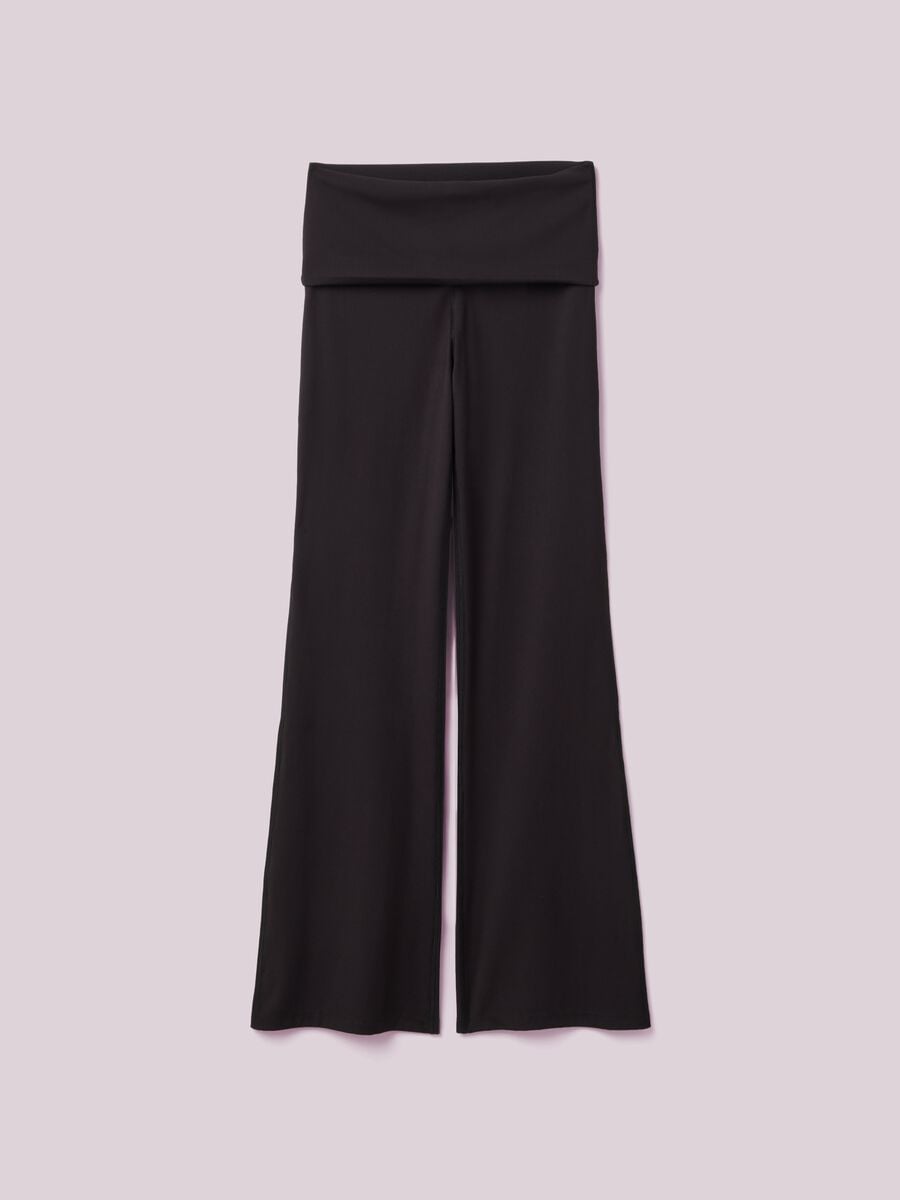 Flared ribbed stretch fabric leggings ALTAVIA STUDIO_4