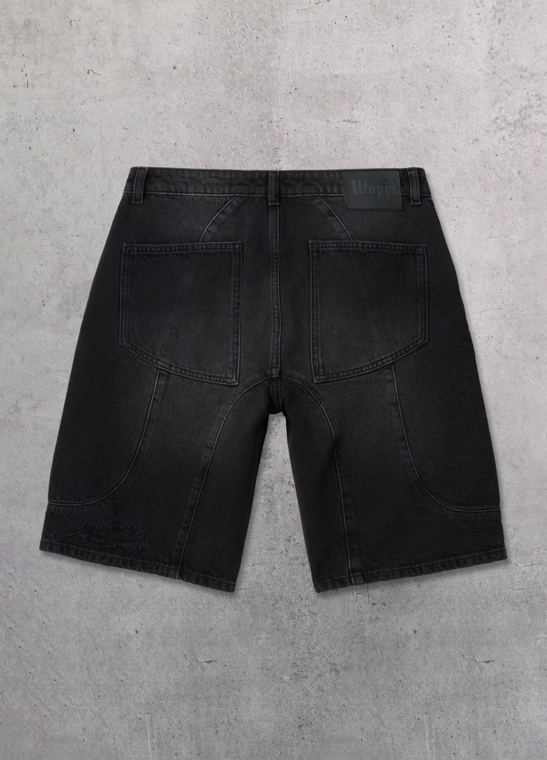 Black Denim Shorts