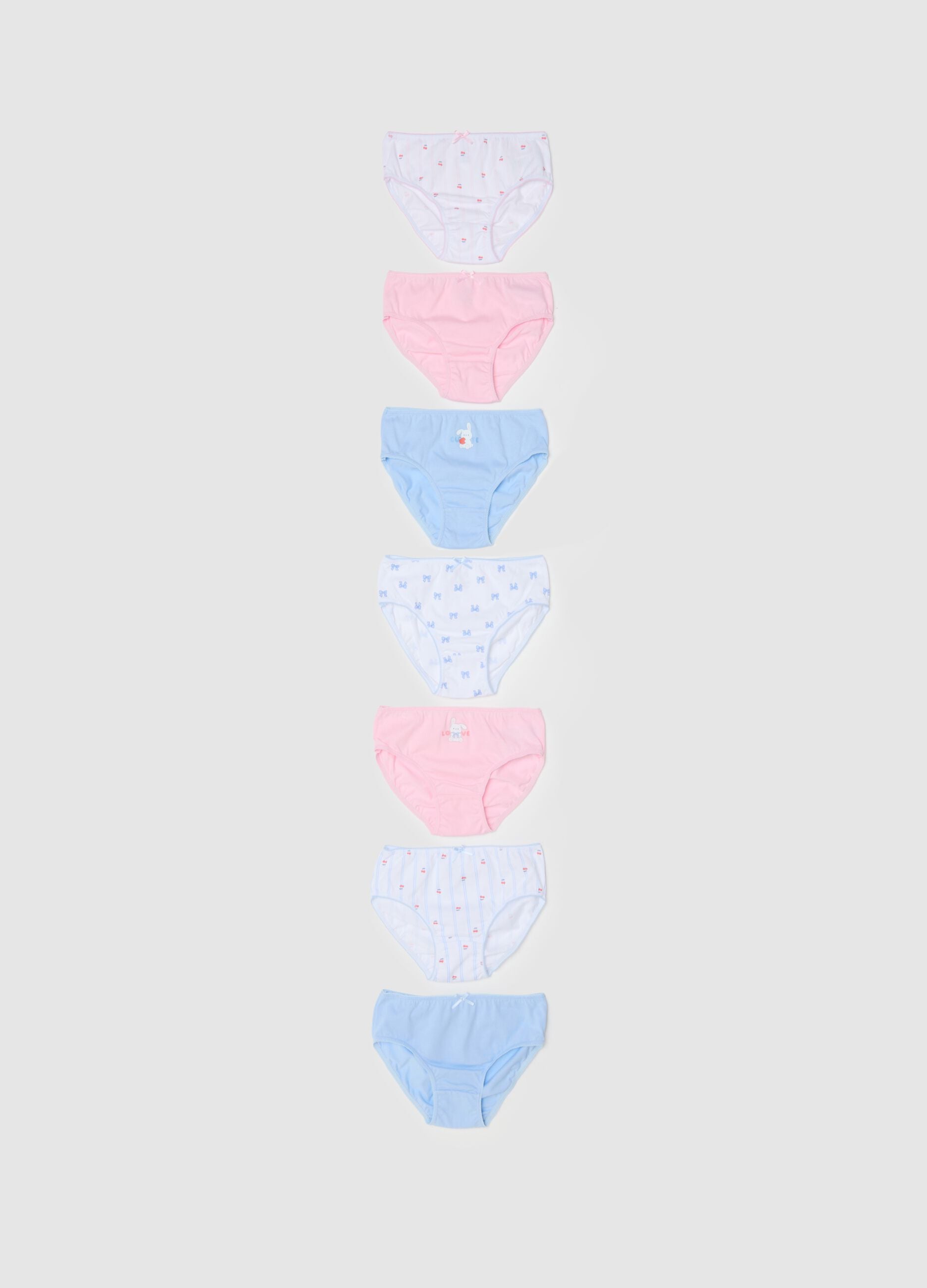 Girls' Multicolour Cotton Briefs Multipack Regular Fit