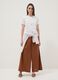White pure cotton T-shirt with seashell print_1