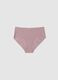 High-waisted pink stretch lace briefs_4