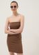 Brown stretch cotton midi dress_3