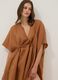 Brown pure linen kaftan_0