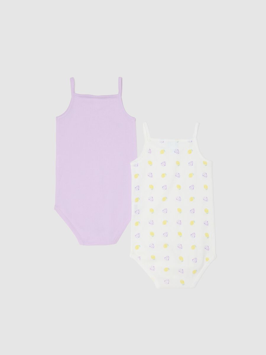 Bipack di body in puro cotone multicolor con Minnie senza maniche da neonate_1