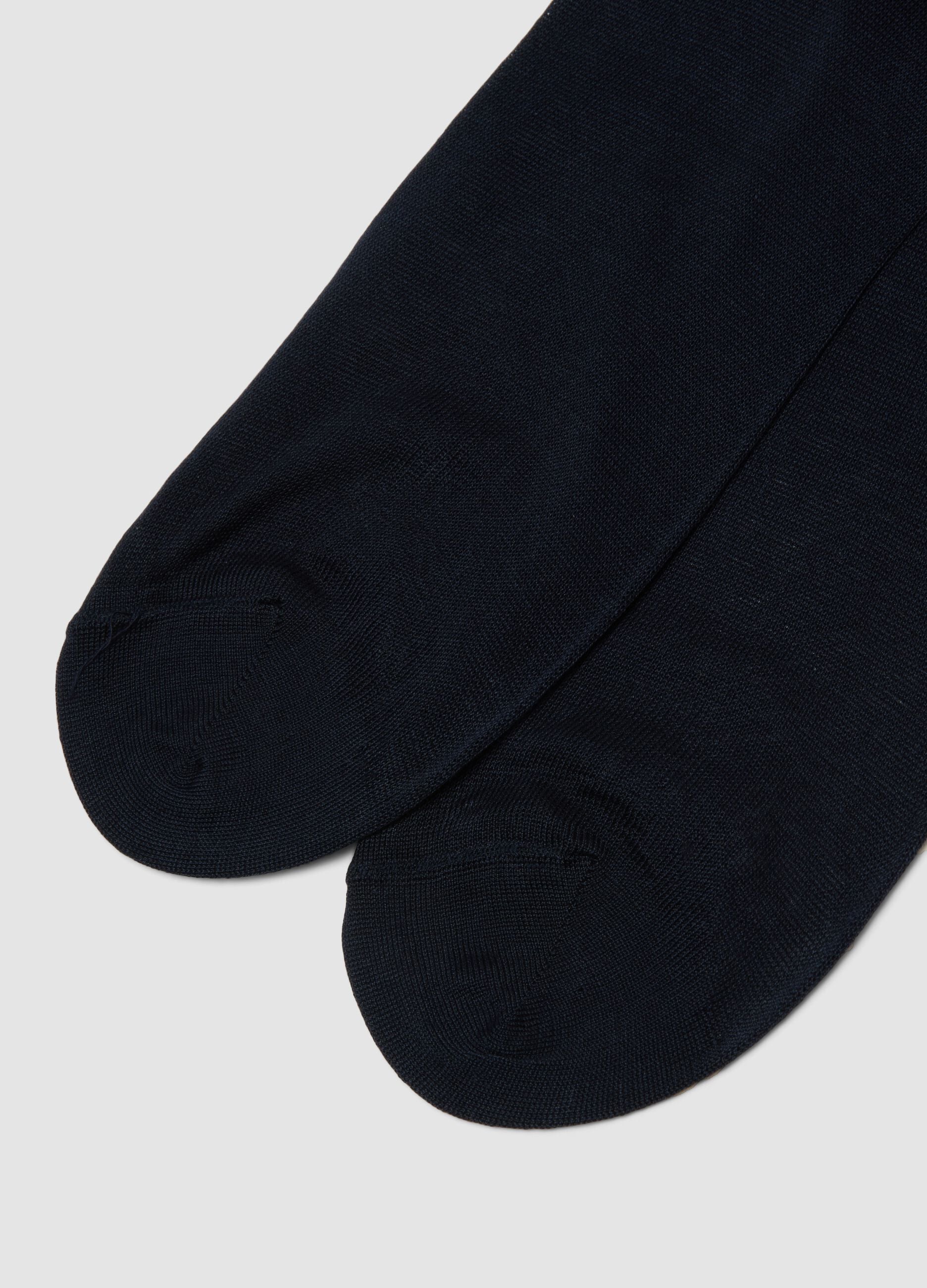 Blue short socks in pure cotton