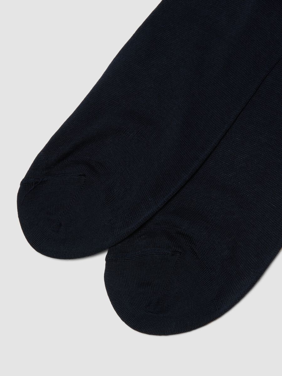 Blue short socks in pure cotton_2