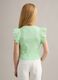 Girls&rsquo; green stretch cotton vest top with ruffles_1