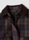 Brown checked padded pure cotton jacket_5