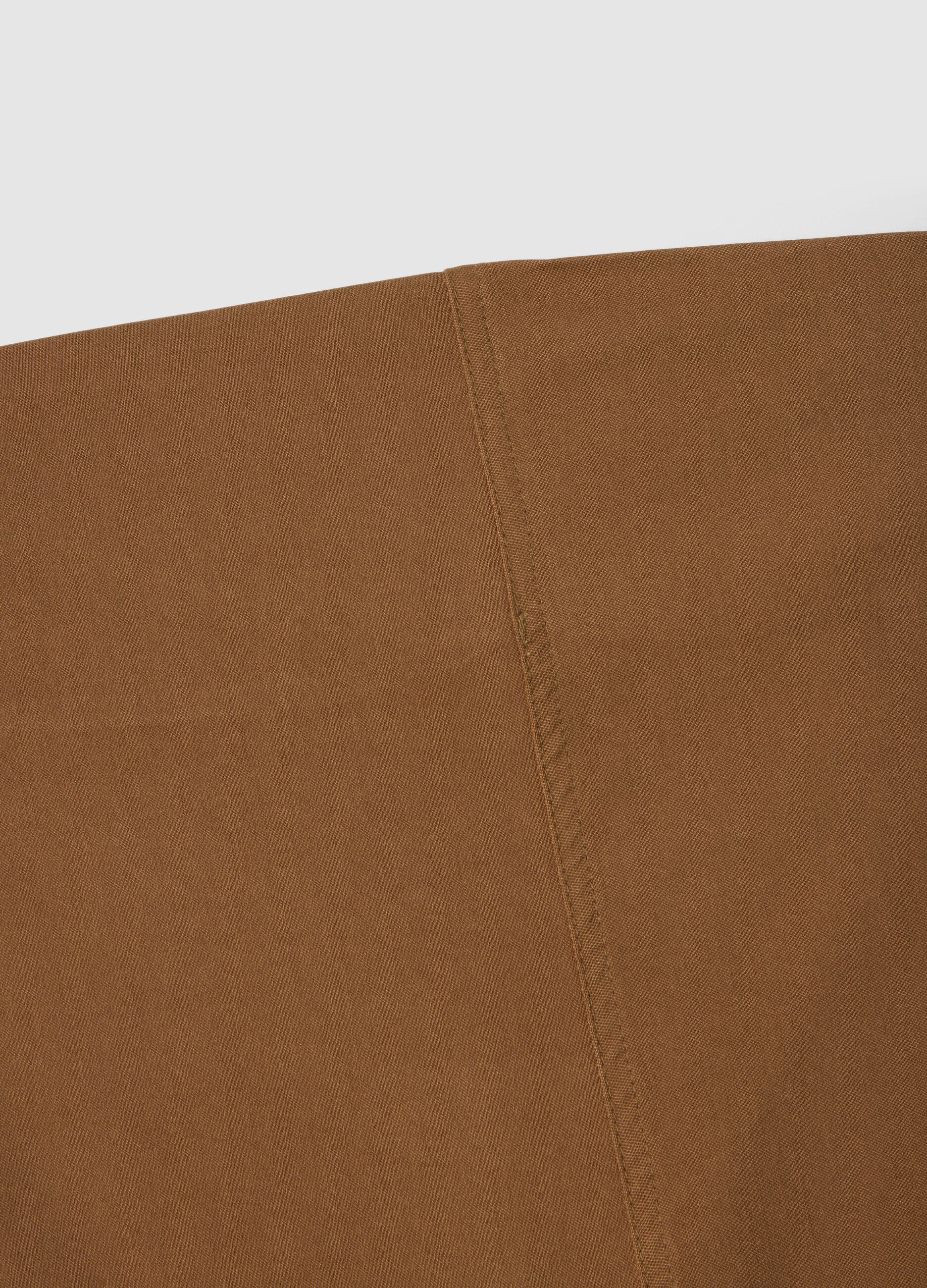Brown Slim Maternity Trousers in Stretch Viscose