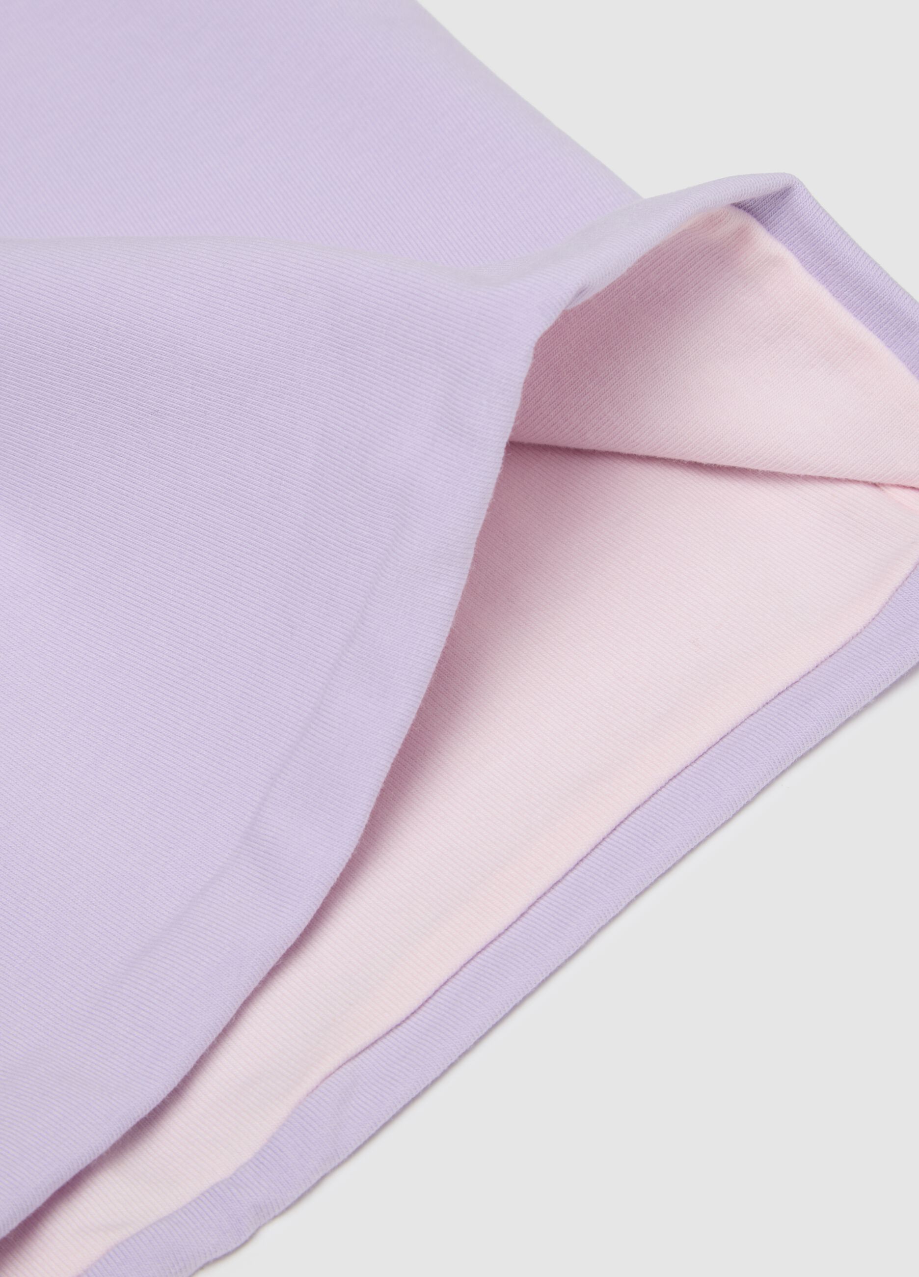 Purple stretch cotton scarf for girls with enveloping fit