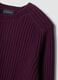 Purple ribbed cotton-blend crew-neck jumper, regular fit_5