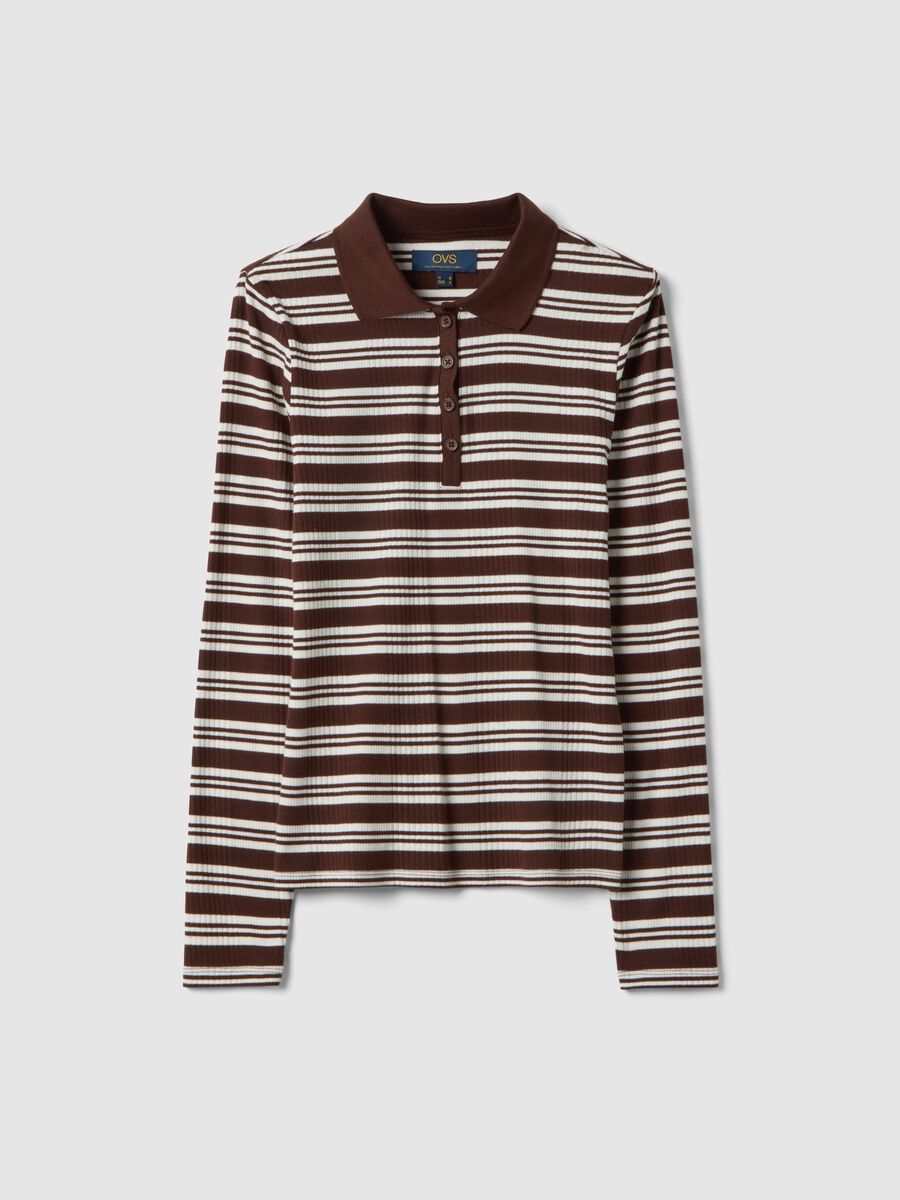 Stretch Cotton Multicolour Striped Polo, Regular Fit_4