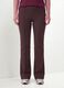 Brown flare trousers in stretch viscose_1