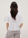 White pure cotton V-neck T-shirt_1
