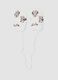 White stretch-fabric gloves with Minnie print_0