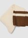 White stretch cotton blend tennis socks with stripes_1