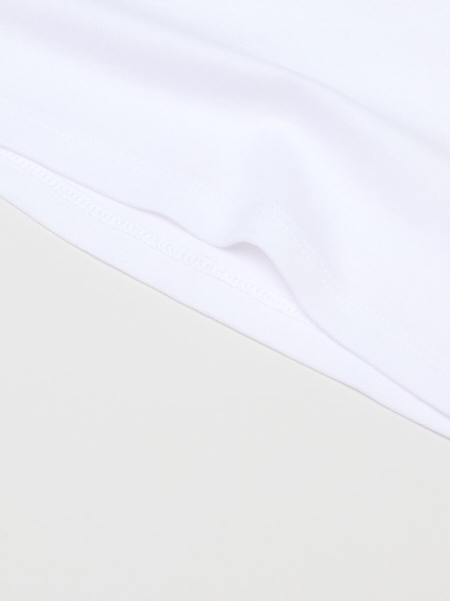 Pack of white sleeveless children's t-shirts in pure cotton regular fit_2