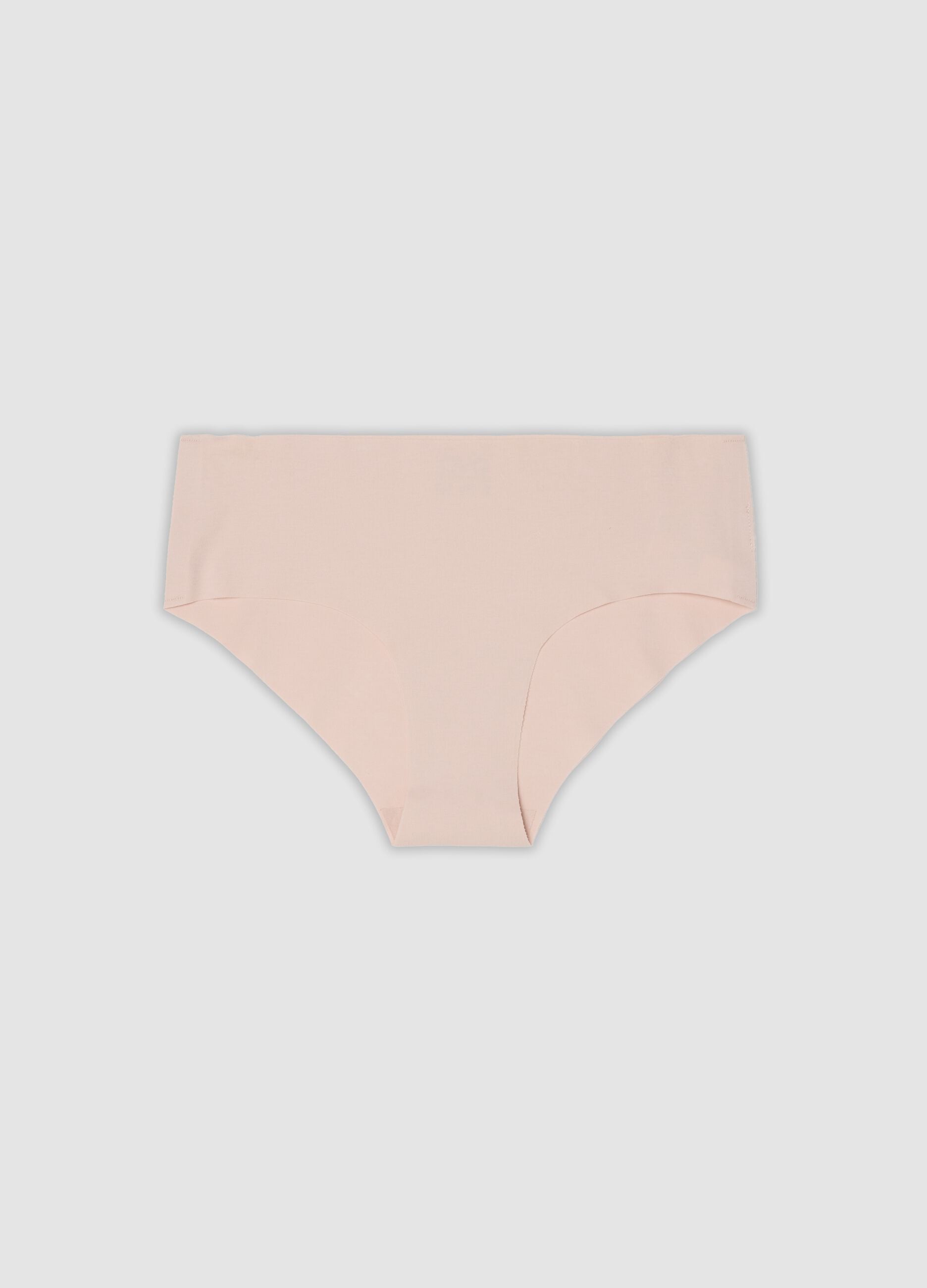 Pink organic stretch cotton hipster briefs
