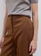 Brown stretch viscose formal trousers, straight fit_3
