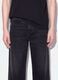 Black denim wide-leg jeans in pure cotton_3
