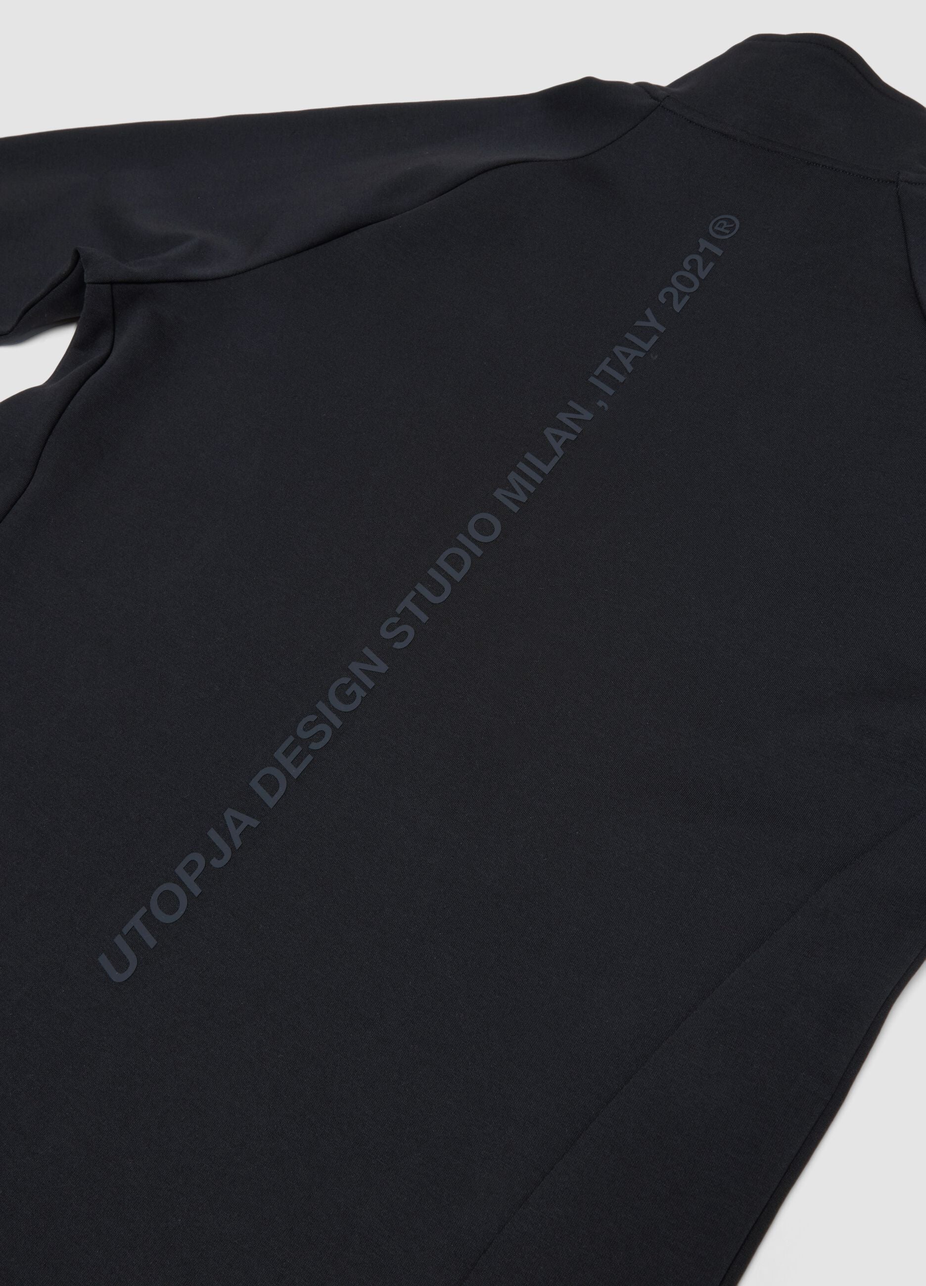 Technical Half-Zip Sweater &ndash; Fitted Black