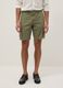Green regular-fit pure cotton cargo shorts_1