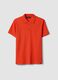 Polo in puro cotone Supima arancione regular fit_4