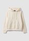 White cotton-blend regular-fit hoodie_0