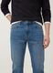 Blue denim jeans in pure cotton, regular fit_4