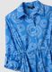 Long blue organic cotton kaftan_5