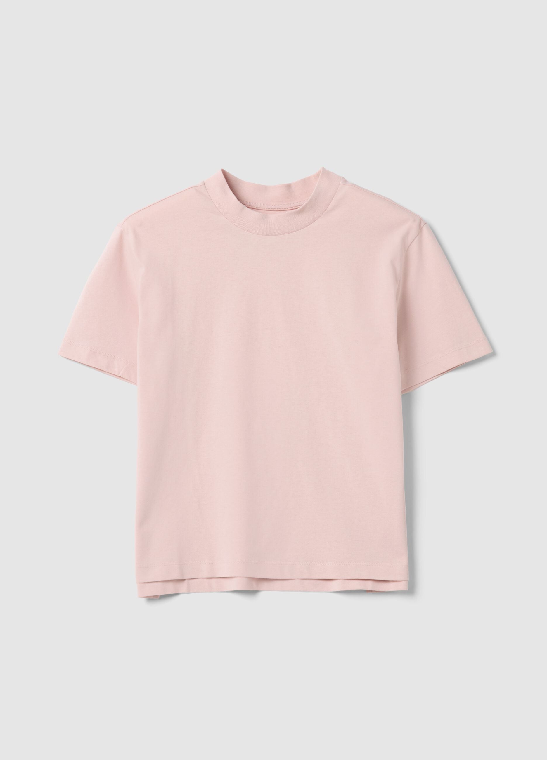 Pink pure cotton T-shirt regular fit