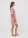Pink pure organic cotton V-neck nightshirt with print_2