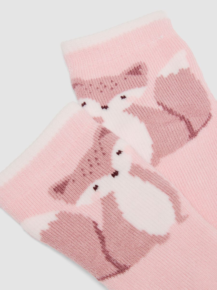 2-pack of pink stretch organic cotton socks_1