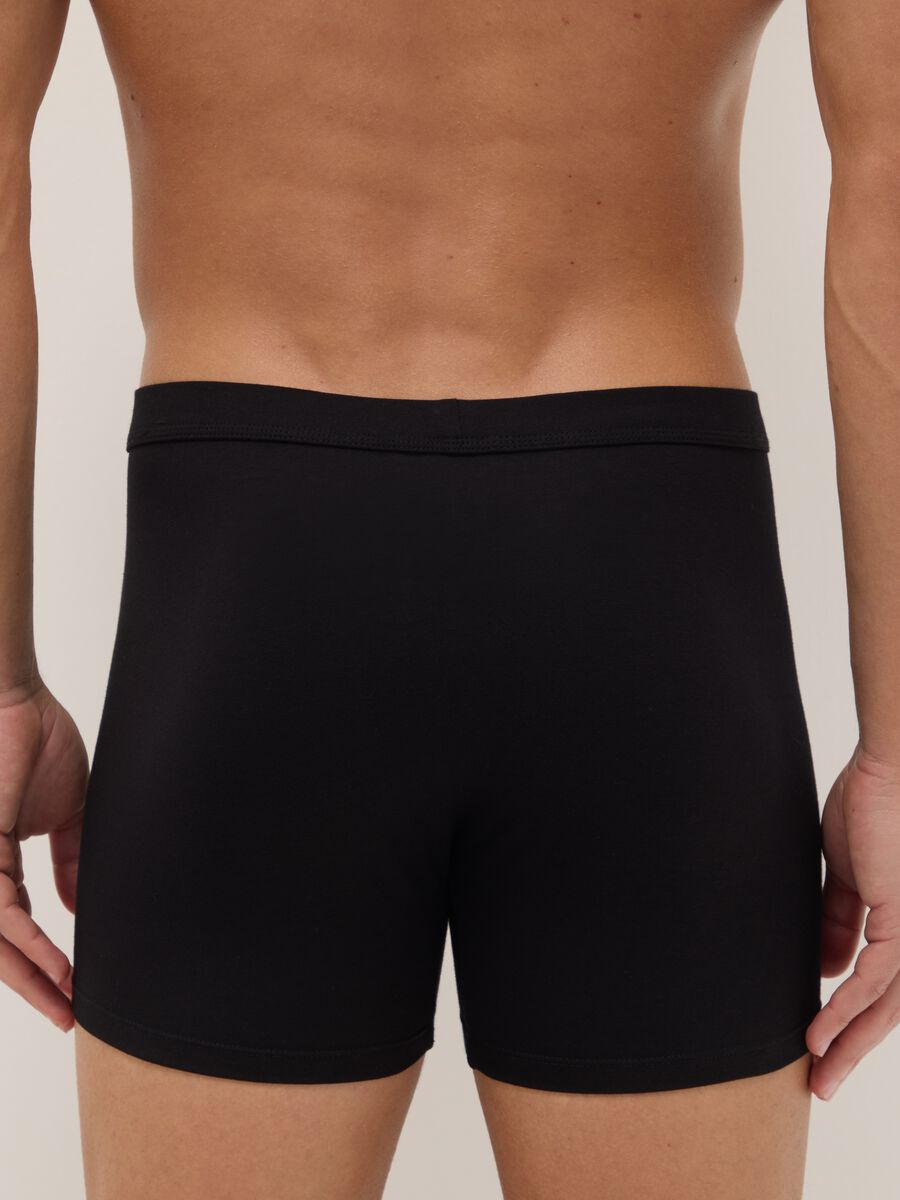 Bipack boxer midi neri in cotone Supima elasticizzato regular fit_2