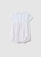 Multicoloured pure cotton baby girl's romper with a ruffled collar_1