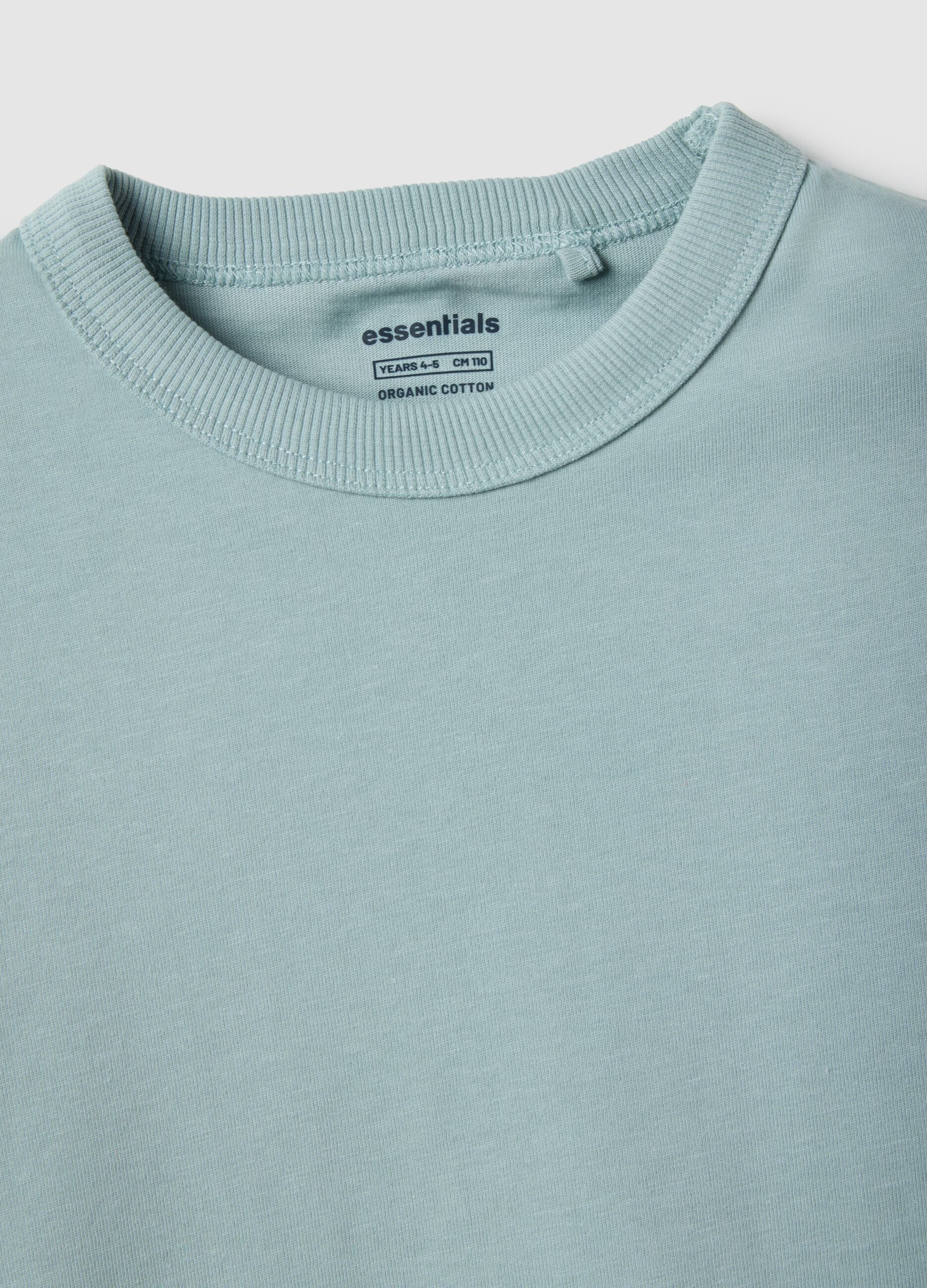 Children's blue crew neck t-shirt in pure cotton regular fit
