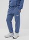 Blue cotton-blend joggers with logo_3