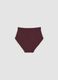 Purple high-waisted briefs in stretch organic cotton_6