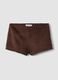 Brown stretch mini shorts with studs_4