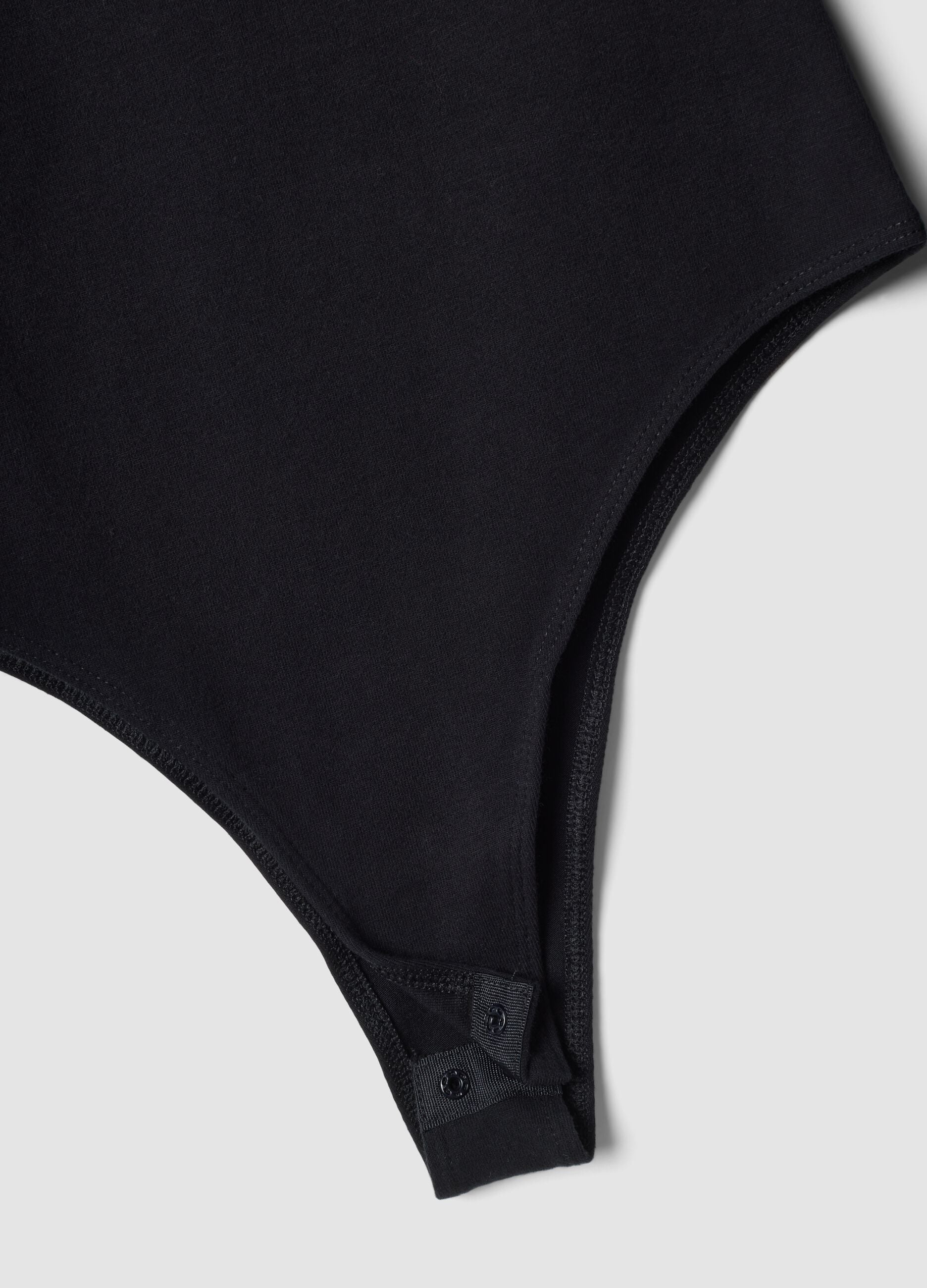 Black Asymmetrical Bodysuit