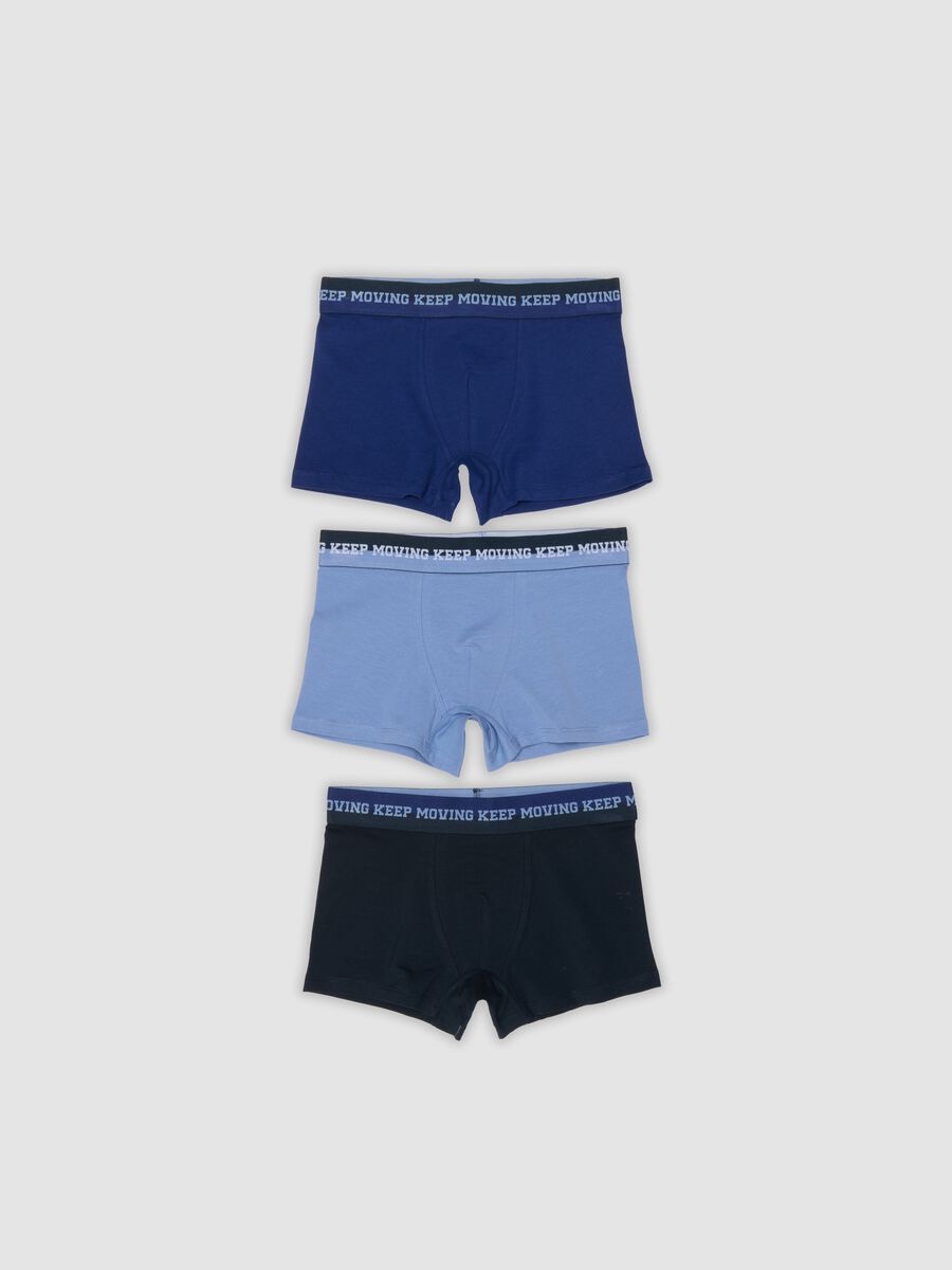 Boys&rsquo; 3-pack of blue organic stretch cotton boxers_0
