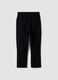 Black sporty cargo trousers with drawstring_6