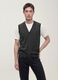 Grey viscose-blend waistcoat with deep V-neck, regular fit_2