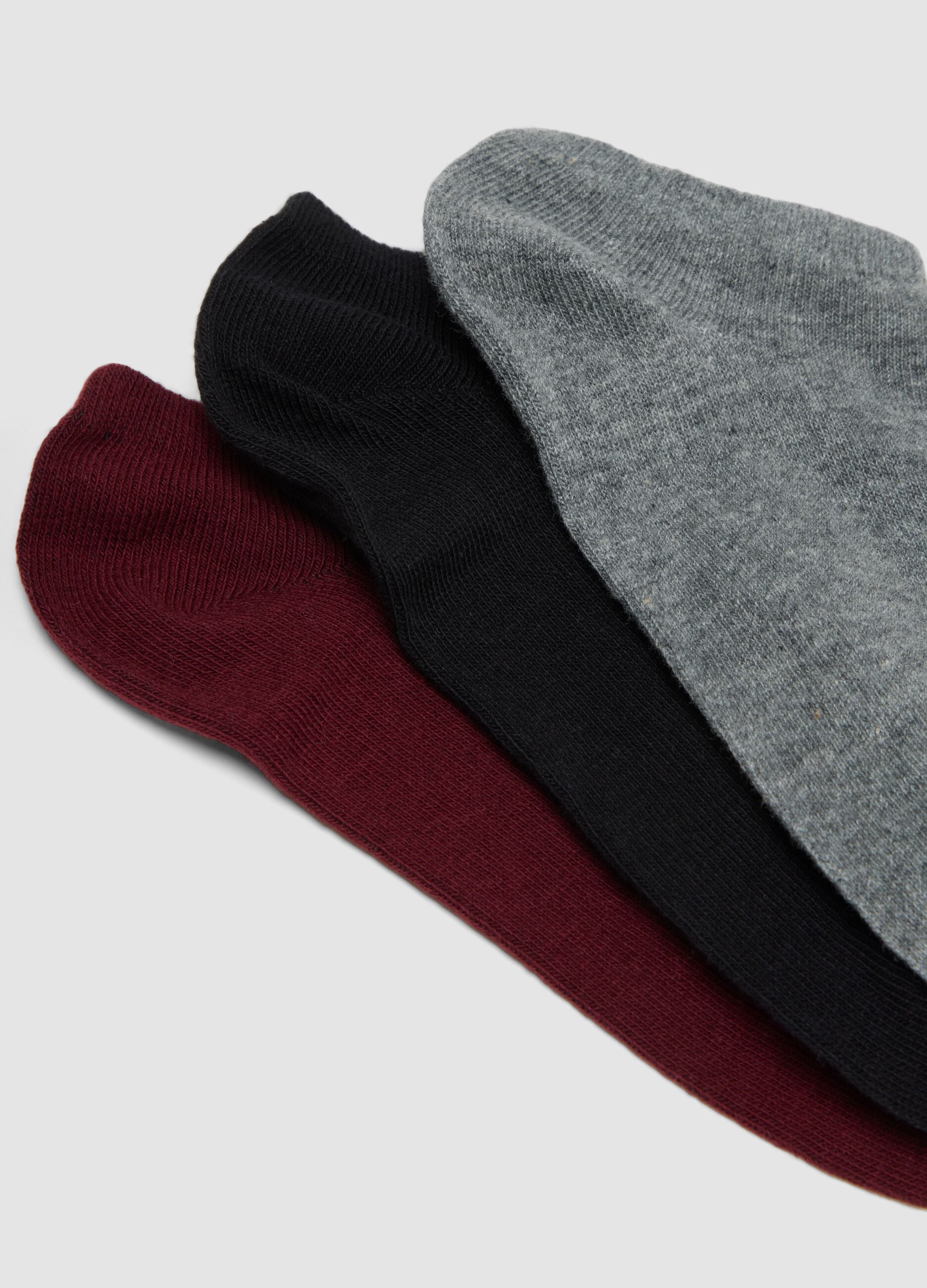 Seven-pack of organic cotton-blend ankle socks
