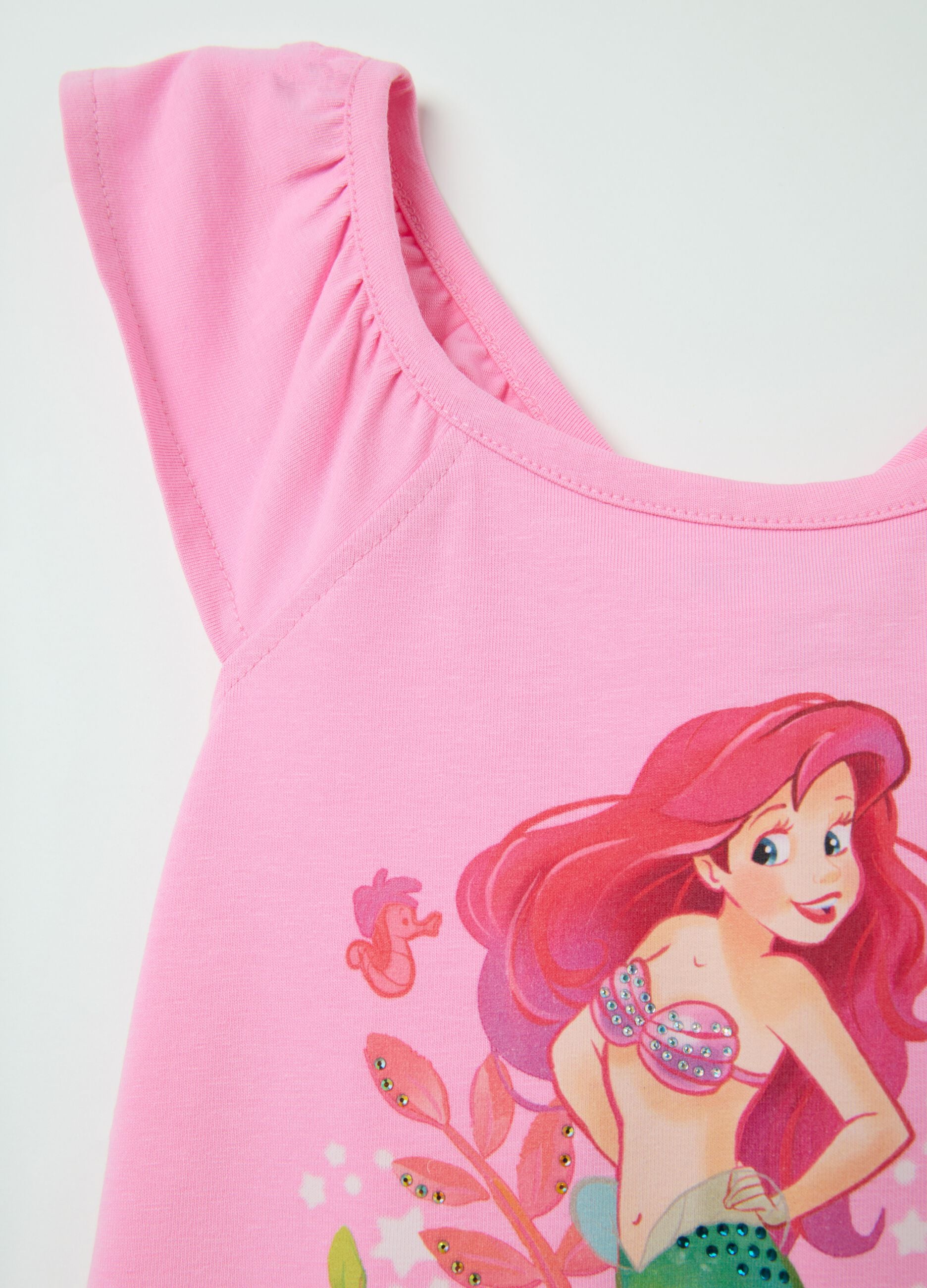 Girls' stretch cotton pink top with regular fit