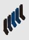 Multipack of long multicoloured cotton blend socks with stripes_0