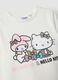 White stretch cotton Hello Kitty print T-shirt for girls_2